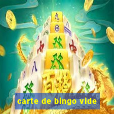 carte de bingo vide