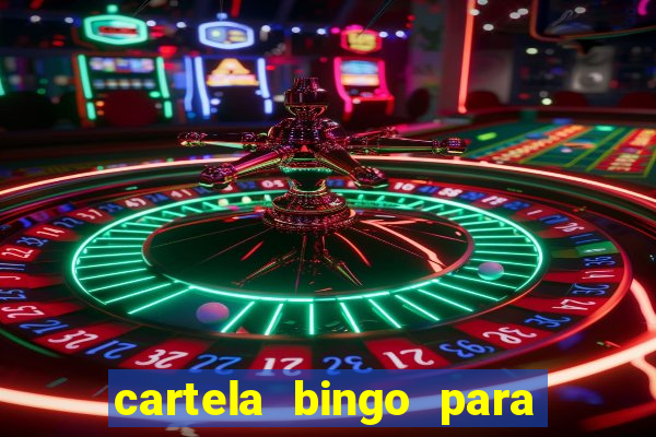 cartela bingo para cha de cozinha imprimir gratis