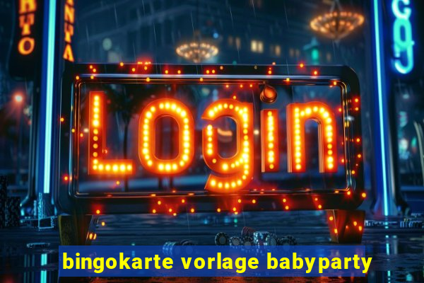 bingokarte vorlage babyparty