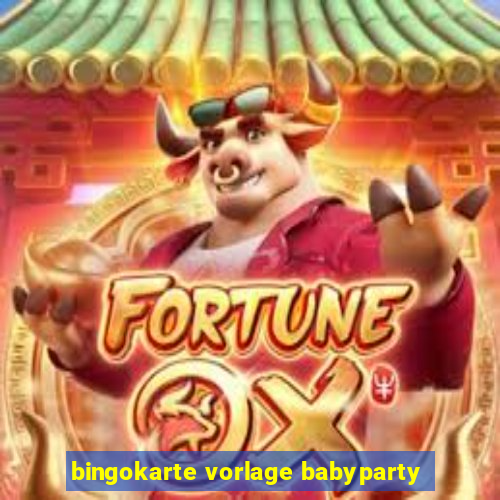 bingokarte vorlage babyparty