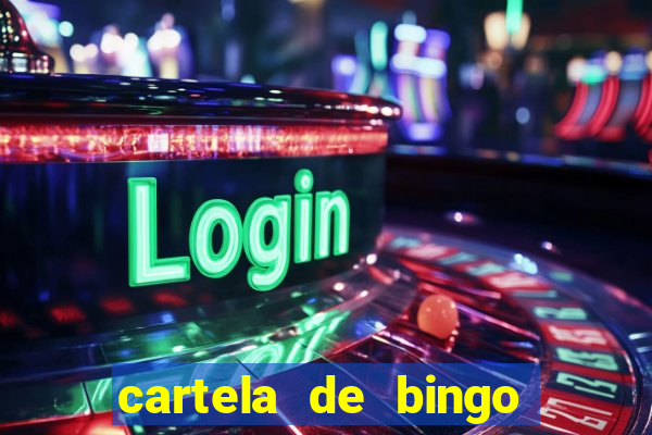 cartela de bingo pra imprimir