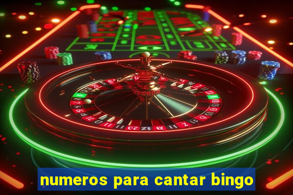 numeros para cantar bingo