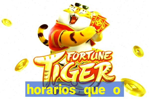 horarios que o fortune tiger paga