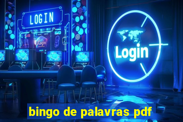 bingo de palavras pdf