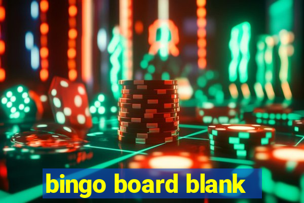 bingo board blank