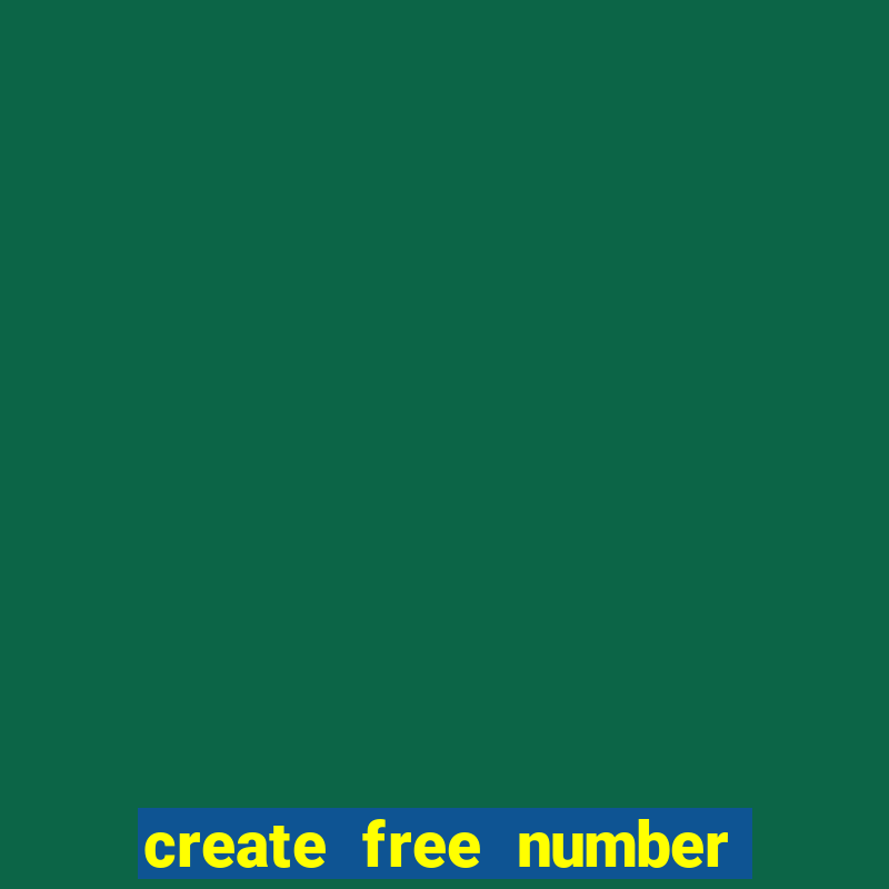 create free number bingo card