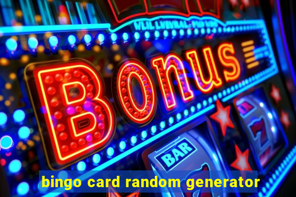 bingo card random generator