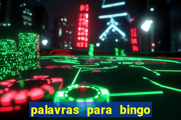 palavras para bingo cha de bebe