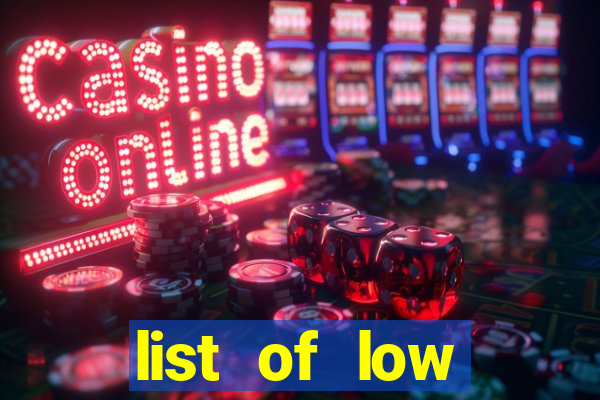 list of low volatility slot machines