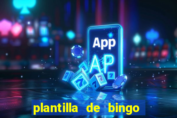 plantilla de bingo para editar