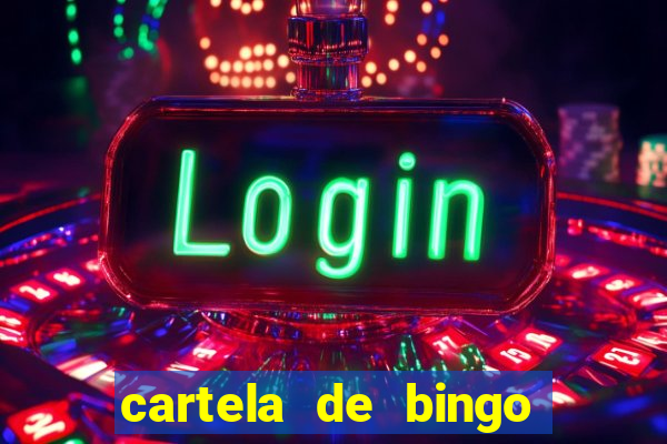 cartela de bingo para educa??o infantil