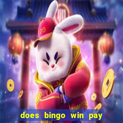 does bingo win pay real money