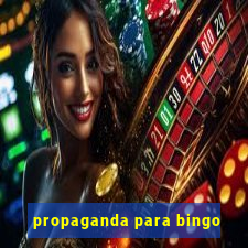 propaganda para bingo