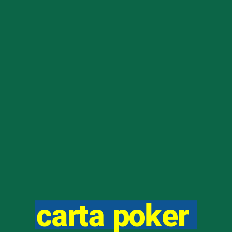 carta poker