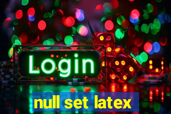 null set latex