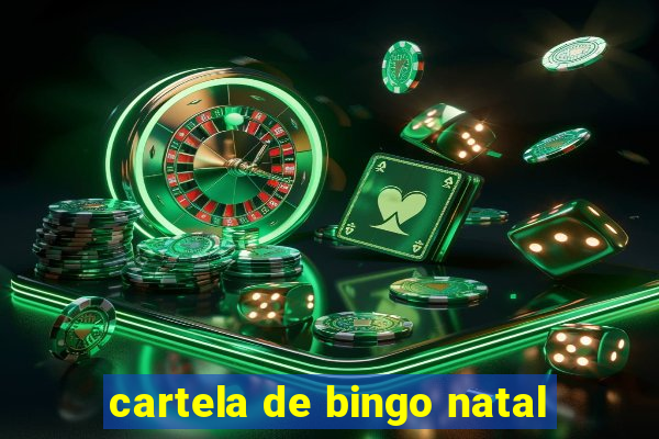 cartela de bingo natal