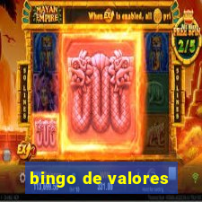 bingo de valores