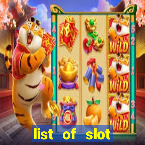 list of slot machines at winstar