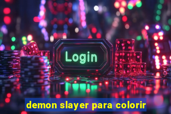 demon slayer para colorir