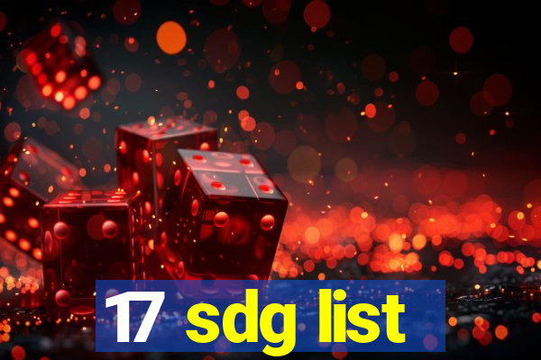 17 sdg list