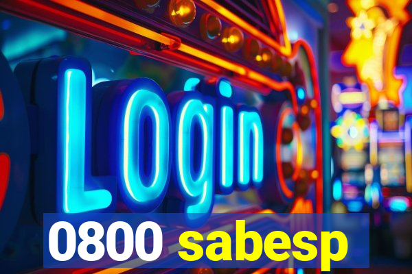 0800 sabesp