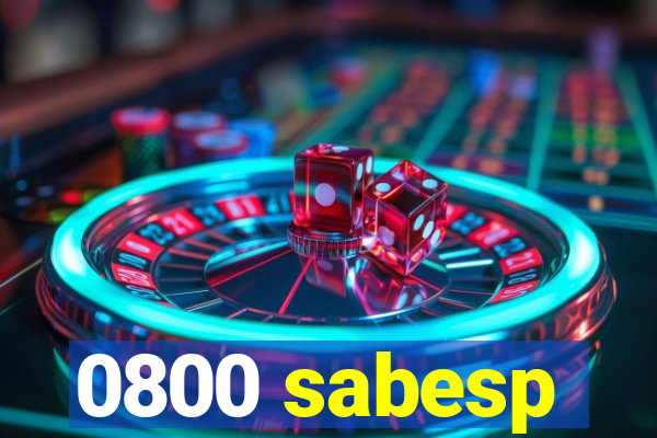 0800 sabesp