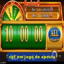 cpf em jogo de aposta