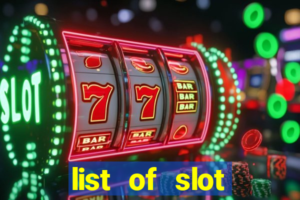 list of slot machines at jake's 58