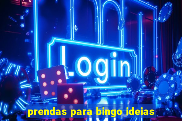 prendas para bingo ideias