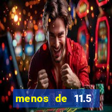 menos de 11.5 escanteios o que significa