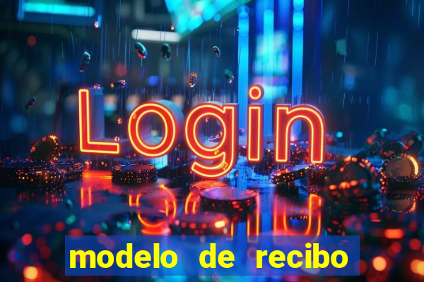 modelo de recibo de pagamento word