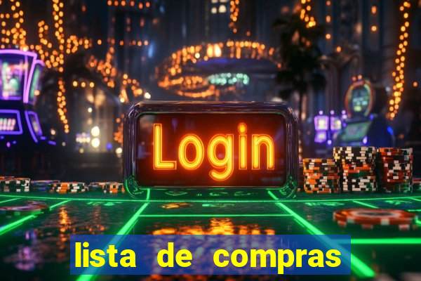 lista de compras para 2 pessoas